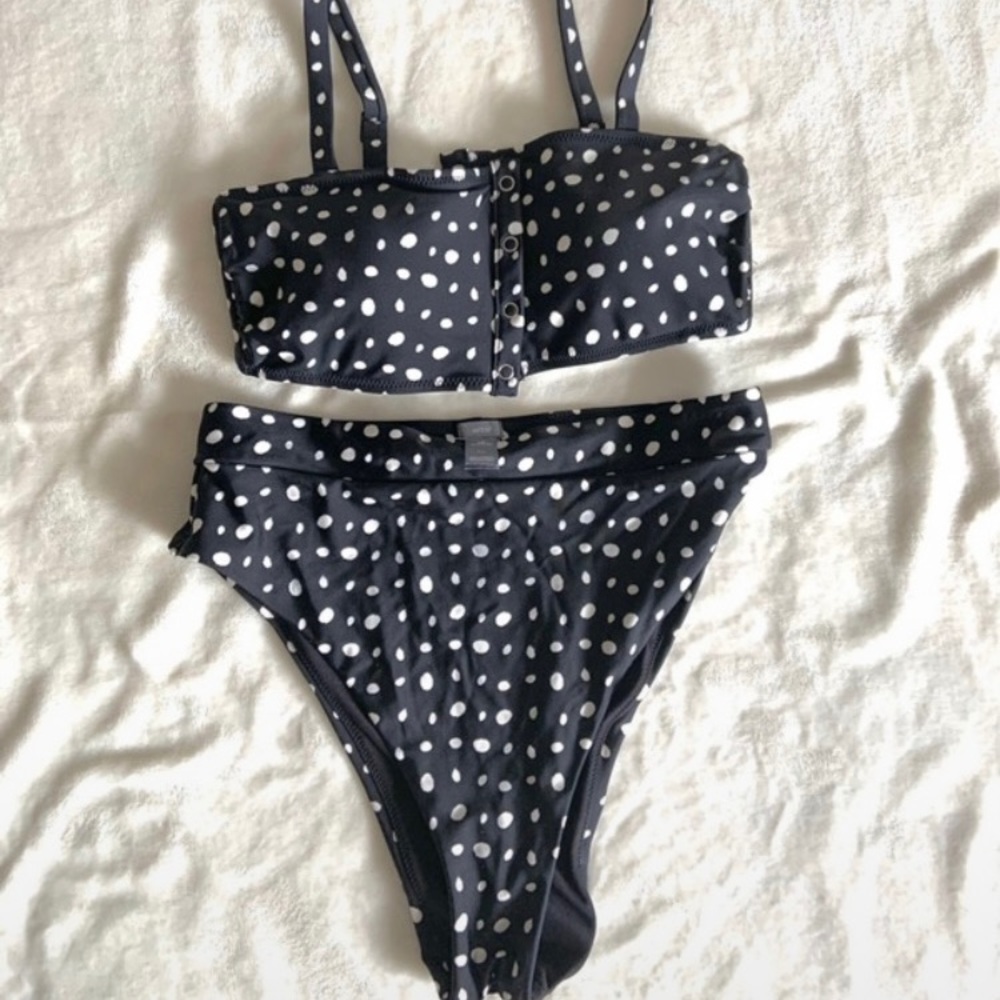 Polka dot high waisted bikini